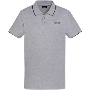 Schott Nyc, Tops, Heren, Grijs, S, Katoen, Grijze Polo Shirt Geborduurd Logo