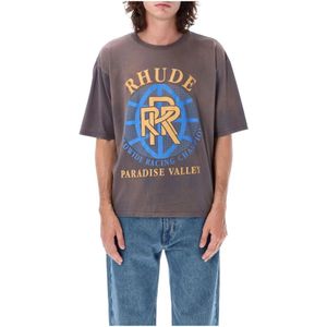 Rhude, Tops, Heren, Grijs, M, Katoen, Paradise Valley T-Shirt
