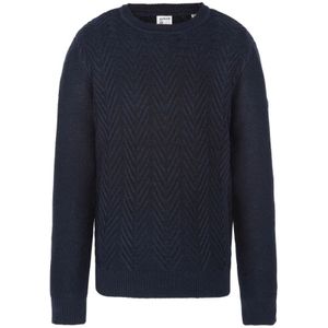 Schott Nyc, Truien, Heren, Blauw, M, Wol, Ronde hals trui - Tons: Blauw