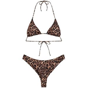 F**k, Badkleding, Dames, Veelkleurig, L, Polyester, Bikini Donna Triangolo met Vaste Amerikaanse Stijl Bodem Fantasie 2100-X26