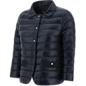Herno, Jassen, Dames, Blauw, M, Nylon, Nylonjassen en Parka's