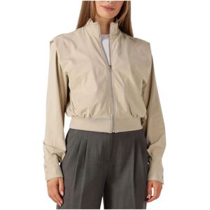Aimée the Label, Jassen, Dames, Beige, S, Linnen, Sammie 2 Jas voor lente en zomer