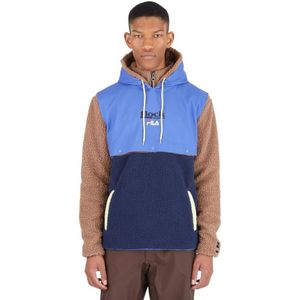 Fila, Sweatshirts & Hoodies, Heren, Bruin, L, Polyester, Borg Hybrid Hooded Sweatshirt