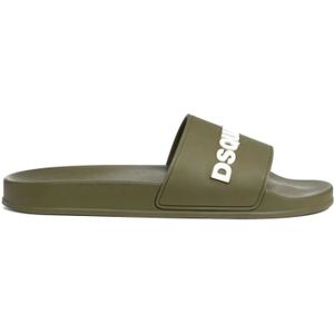 Dsquared2, Schoenen, Heren, Groen, 41 EU, Slide Sandalen