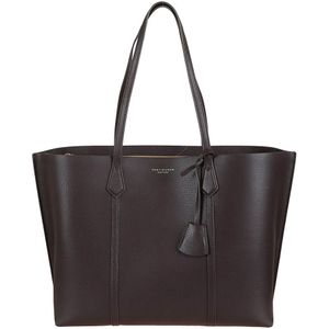 Tory Burch, Tassen, Dames, Bruin, ONE Size, Leer, Bordeaux Hammered Leather Shopping Bag