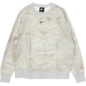 Nike, Sweatshirts & Hoodies, Dames, Wit, M, Katoen, Trendy Fleece Crew Sweatshirt