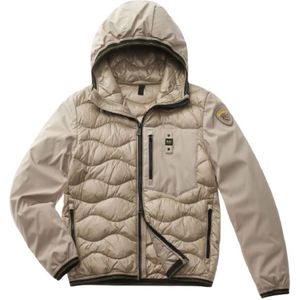 Blauer, Jassen, Heren, Beige, XL, Nylon, Waterdichte Puffer Jacket