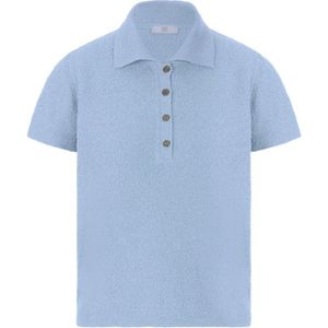 Riani, Tops, Dames, Blauw, M, Katoen, Dames Polo Shirt met Terry Structuur