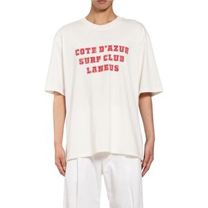Laneus, Tops, Heren, Wit, S, Surf Club Jersey T-Shirt Unisex