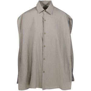 Darkpark, Blouses & Shirts, Dames, Grijs, S, Polyester, Modal Streep Cape Shirt