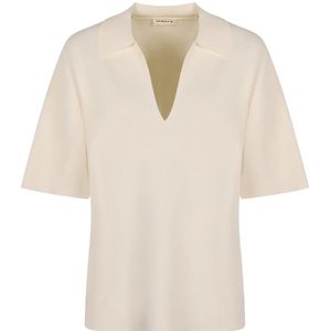 P.a.r.o.s.h., Blouses & Shirts, Dames, Wit, L, V-hals Gebreide Blouse