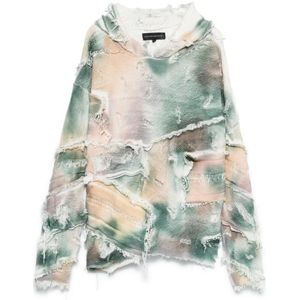 Who Decides War, Sweatshirts & Hoodies, Heren, Veelkleurig, XL, Beige Hoodie met Ripped Details