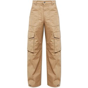 Golden Goose, Broeken, Heren, Beige, M, Katoen, Broek met zakken