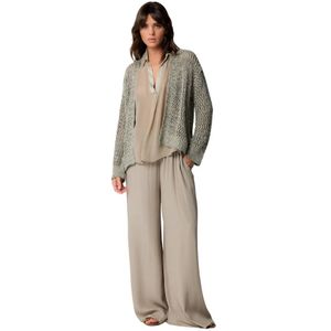Kocca, Truien, Dames, Beige, S, Gebreide trui met kant