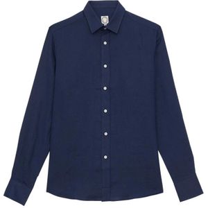 Ines De La Fressange Paris, Overhemden, Heren, Blauw, L, Linnen, Blouses & Shirts