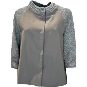 Herno, Jassen, Dames, Grijs, XS, Mini Cape
