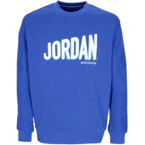 Jordan, Sweatshirts & Hoodies, Heren, Blauw, S, Katoen, Graphic Fleece Crewneck