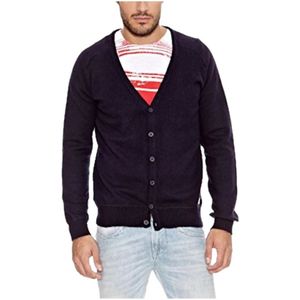 Pepe Jeans, Truien, Heren, Blauw, XL, Katoen, Cardigan