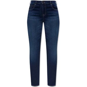 Emporio Armani, Jeans, Dames, Blauw, W29, Katoen, Jeans met toelopende pijpen