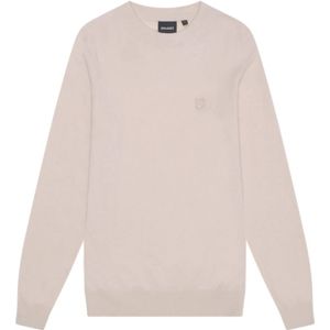 Lyle & Scott, Truien, Heren, Roze, S, Wol, Tonal Eagle Lamswollen Trui met Ronde Hals