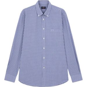 Paul & Shark, Overhemden, Heren, Blauw, XL, Katoen, Gestreept overhemd