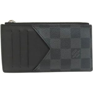 Louis Vuitton Vintage, Pre-owned, Dames, Zwart, ONE Size, Pre-owned Canvas wallets