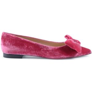 Dee Ocleppo, Schoenen, Dames, Roze, 37 EU, Fluwelen Ballerina met Strik