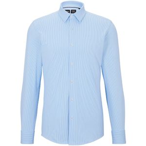 Hugo Boss, Overhemden, Heren, Blauw, 2Xl, Licht/Pastelblauw Gestreept Overhemd