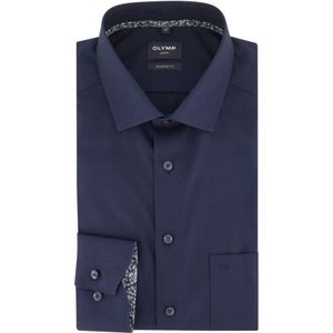Olymp, Overhemden, Heren, Blauw, M, Donkerblauw zakelijk overhemd