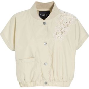 Bitte Kai Rand, Blouses & Shirts, Dames, Beige, L, Katoen, Ivoor Kant Mouwloze Blouse
