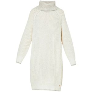 Liu Jo, Kleedjes, Dames, Beige, L, Wol, Basic Jurk