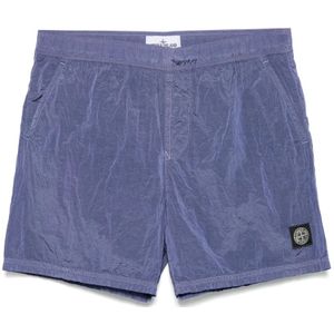 Stone Island, Korte broeken, Heren, Paars, L, Casual Shorts