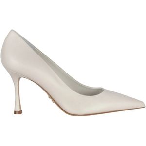 Sergio Levantesi, Schoenen, Dames, Beige, 36 EU, Leer, Virgo leren pumps met 9 cm hak