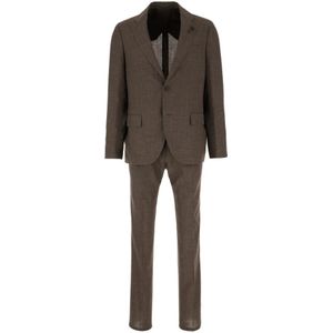 Lardini, Pakken, Heren, Bruin, L, Stijlvolle Complete Outfit