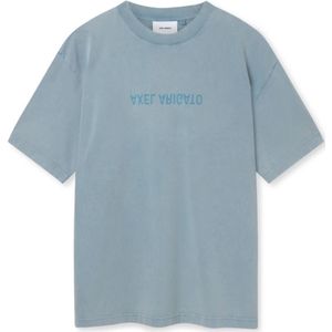 Axel Arigato, Tops, Heren, Blauw, M, Katoen, Distort T-Shirt