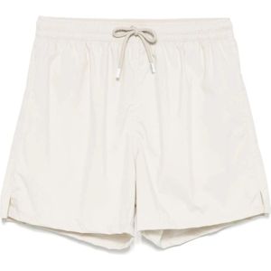 Fedeli, Badkleding, Heren, Beige, M, Beige Zwemshorts met Trekkoord in de Tailleband