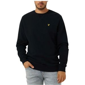Lyle & Scott, Sweatshirts & Hoodies, Heren, Blauw, XS, Katoen, Sweatshirt met ronde hals