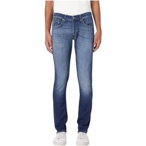 Dondup, Jeans, Heren, Blauw, W38, Denim, Klassieke casual fit jeans