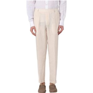 Myths, Broeken, Heren, Beige, 2Xl, Linnen, Zand Linnen Casual Broek