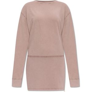 Dsquared2, Kleedjes, Dames, Roze, S, Katoen, Gedrukte jurk