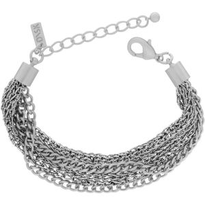 Dansk Copenhagen, Accessoires, Dames, Grijs, ONE Size, Gebreide Armband Zilveren Plating Mode