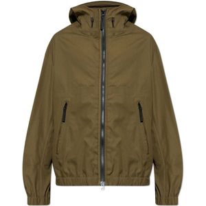 Stone Island, Jassen, Heren, Groen, L, Katoen, Jacket met Logo