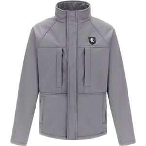 Roberto Cavalli, Jassen, Heren, Grijs, M, Logo Gewatteerd Donsjack Grijs