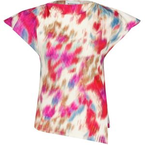 Isabel Marant, Blouses & Shirts, Dames, Veelkleurig, L, Katoen, Abstract Pattern Top