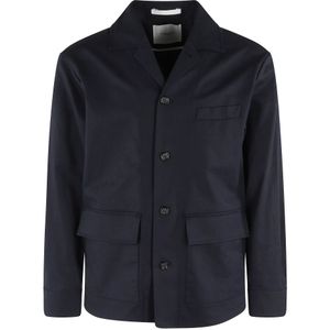 Paolo Pecora, Jassen, Heren, Blauw, XL, Stoffen Jas