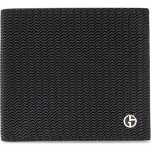 Giorgio Armani, Accessoires, Heren, Zwart, ONE Size, Leer, Wallets & Cardholders