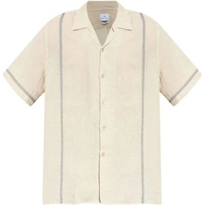 Paul Smith, Overhemden, Heren, Beige, XL, Linnen, Beige Linnen Overhemd Stijlvolle Look