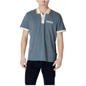 Napapijri, Tops, Heren, Groen, L, Katoen, Groene Klassieke Polo Shirt voor Mannen