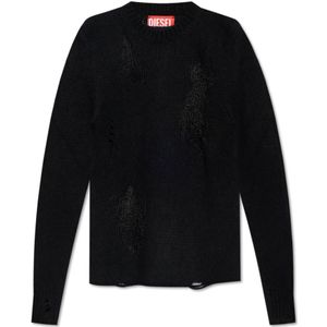 Diesel, Truien, Heren, Zwart, 2Xl, Wol, Wollen Trui K-Norman