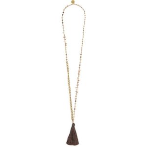 Maliparmi, Accessoires, Dames, Bruin, ONE Size, Stenen & Ketting Ketting